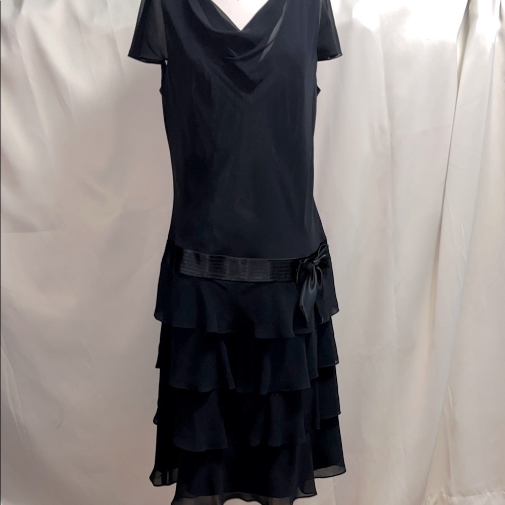 Elegant Black Layered Dress